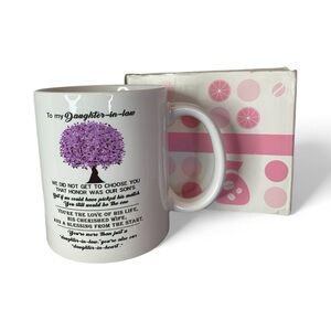 Daughter-In-Law Coffee Tea Mug Choose Honor Son Love Life Cherished Wife NEW NIB